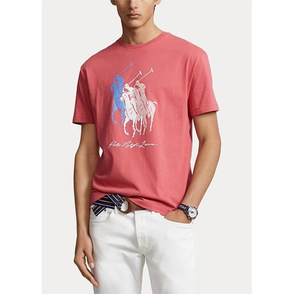 Polo Ralph Lauren Big Pony Jersey T Graphic Shirt XL Nantucket Red Pink